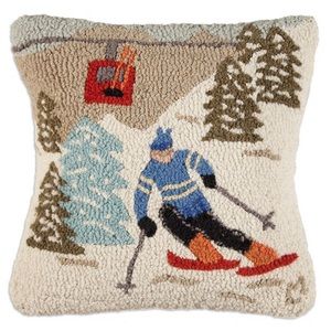 Gondola Run - Hooked Wool Pillow